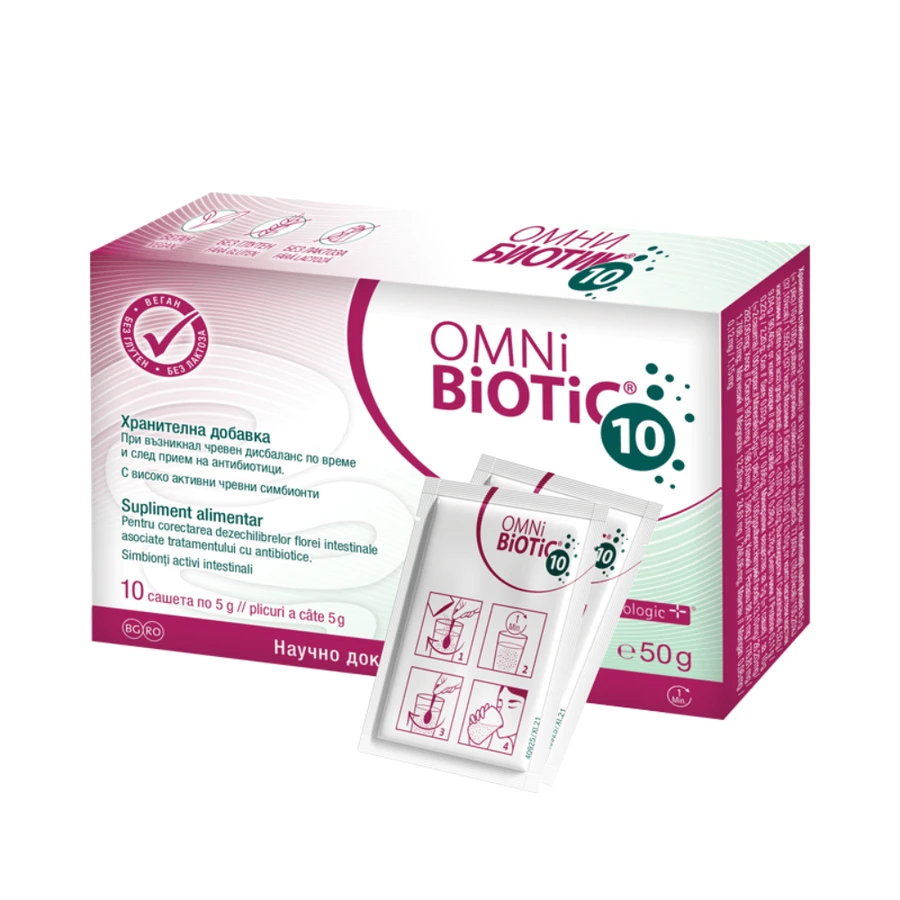 Omni-Biotic 10, 10 sachets, Instituut AllergoSan (OmniBiotic)