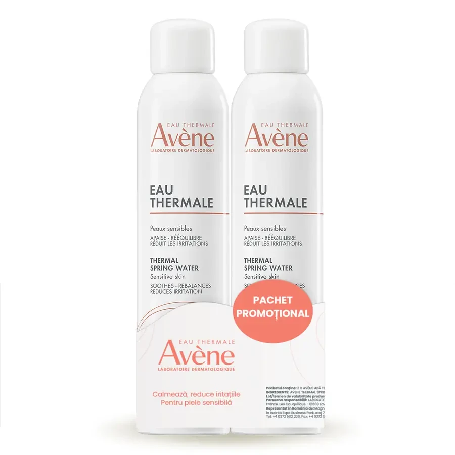 Thermal water spray pack, 300 ml + 300 ml, Avène