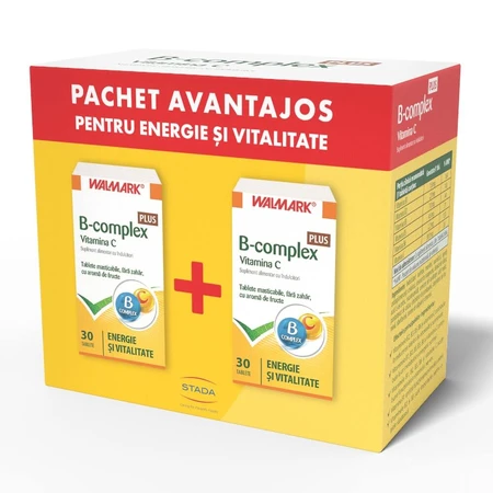 Kombipackung B-Komplex Plus Vitamin C Fruchtgeschmack, 30 + 30 Tabletten, Walmark