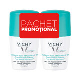 Vichy 48h Antiperspirant Roll-On Deodorant with Fragrance, 50 ml + 50 ml