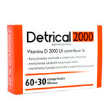 Detrical Vitamin D 2000UI, 60 tablets + 30 tablets, Natur Produkt