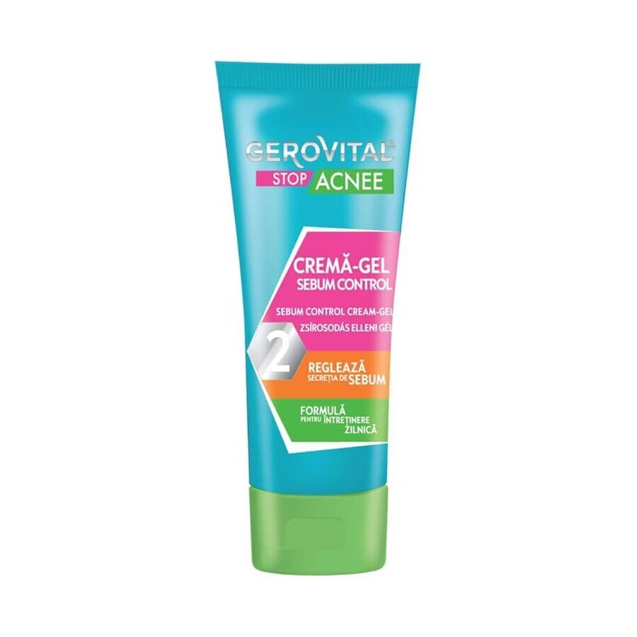 Gerovital Stop Acne Purifying Foaming Gel, 150 ml + Sebum Control Cream-Gel, 50 ml + Ultra-Active Cream, 15 ml, Farmec