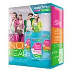 Gerovital Stop Acne Purifying Foaming Gel, 150 ml + Sebum Control Cream-Gel, 50 ml + Ultra-Active Cream, 15 ml, Farmec