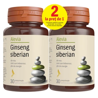 Set Sibirischer Ginseng, 30 Tabletten, Alevia (1+1)