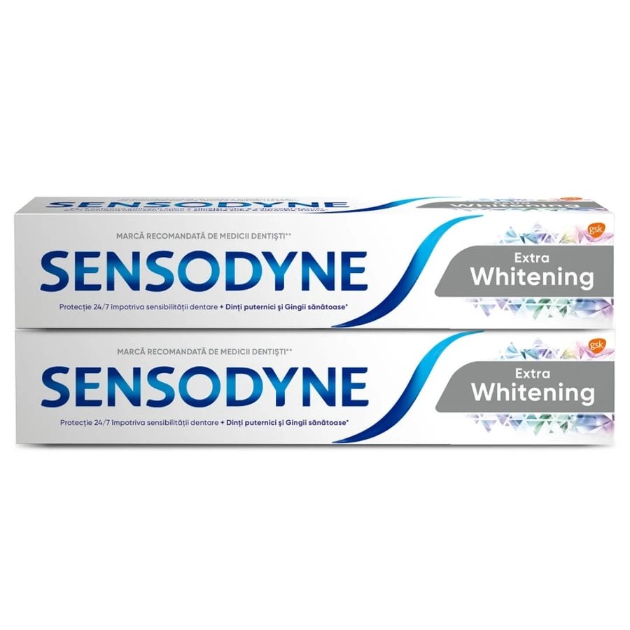 Sensodyne Extra Whitening Toothpaste Package, 100 ml + 100 ml, Gsk