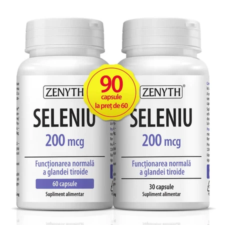 Selenium 200 mcg package, 60 + 30 capsules, Zenyth