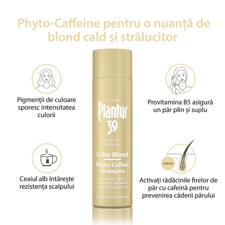 Plantur 39 Color Blond Phyto-Cafeïne Shampoo, 250 ml, Dr. Kurt Wolff