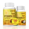 Super Vitamin D3 with coconut oil 2000UI pack, 120 + 30 capsules, Zenyth