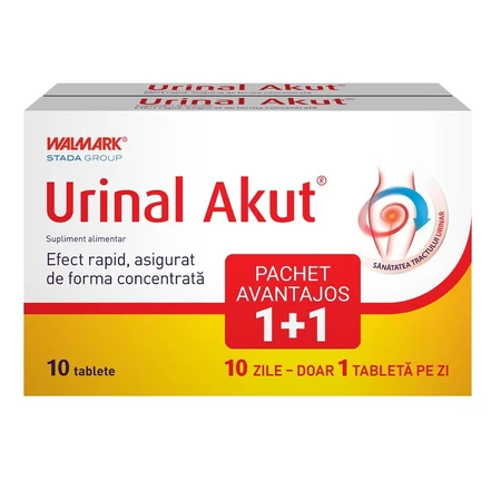 Paquete Urinal Akut Idelyn, 10 + 10 comprimidos (1 + 1), Walmark