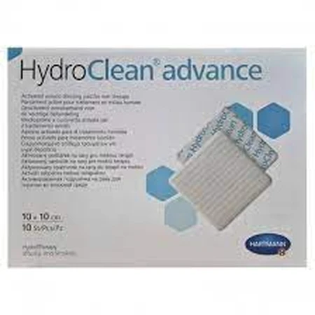 Geactiveerd vochttherapieverband HydroClean Advance 10x10 cm, 10 stuks, Hartmann