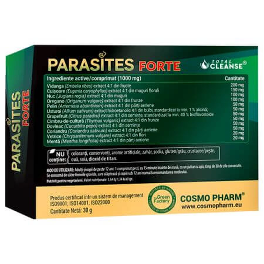 Parasites Forte, 30 Kapseln, Cosmopharm