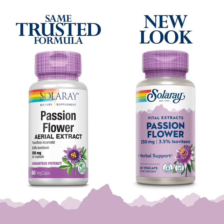 Passion Flower 250mg Solaray, 30 capsules, Secom
