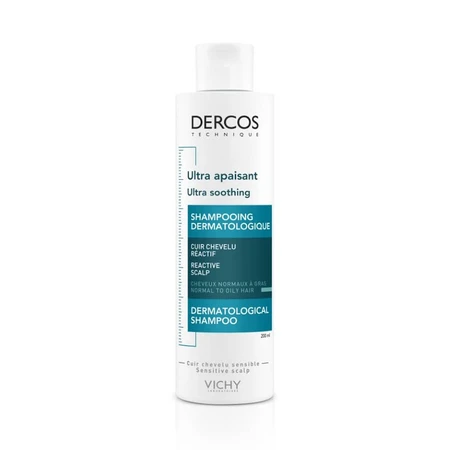 Vichy Dercos Shampooing ultra apaisant pour cheveux gras et normaux 200 ml