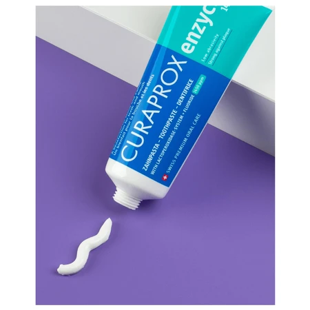 EnzyCal Zero Fluoridfreie Enzym-Zahnpasta, 75 ml, Curaprox
