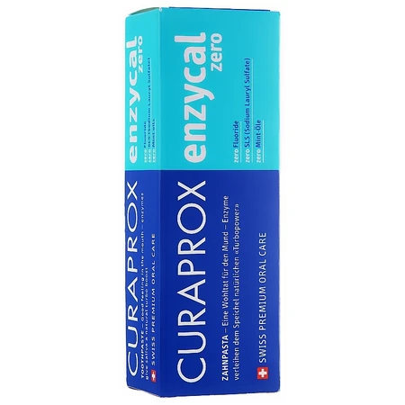 EnzyCal Zero Fluoridfreie Enzym-Zahnpasta, 75 ml, Curaprox