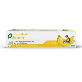 Natural toothpaste with clay and bananas GennaDent Junior, 80 ml, Vivanatura