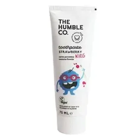 Natuurlijke tandpasta voor kinderen met aardbeiensmaak, 75 ml, The Humble Co.