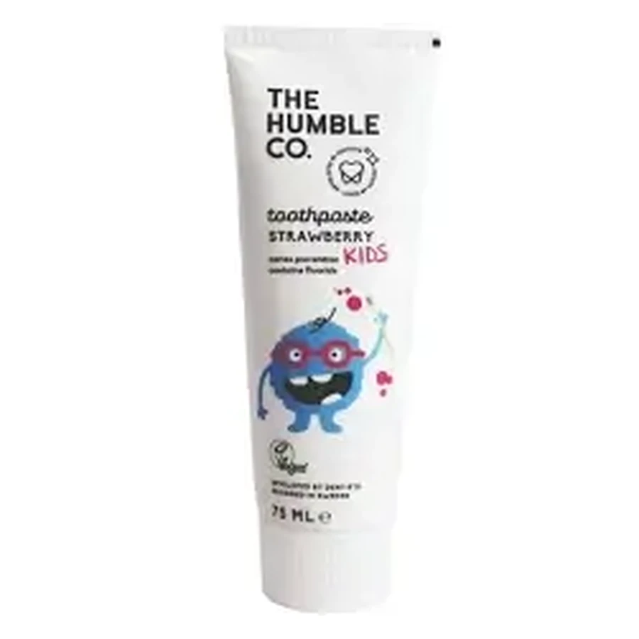 Natuurlijke tandpasta voor kinderen met aardbeiensmaak, 75 ml, The Humble Co.