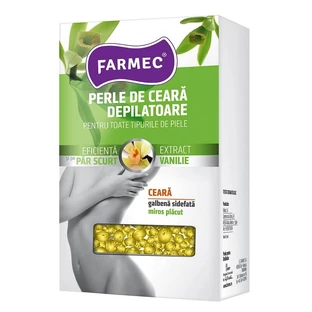 Depilatory wax pearls with vanilla extract, 250 g, Farmec
