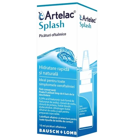 Krople do oczu Artelac Splash MDO, 10 ml, Bausch Lomb: ceny i cechy