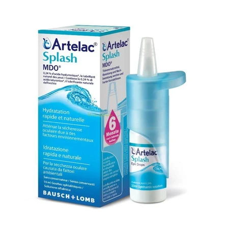 Krople do oczu Artelac Splash MDO, 10 ml, Bausch Lomb: ceny i cechy