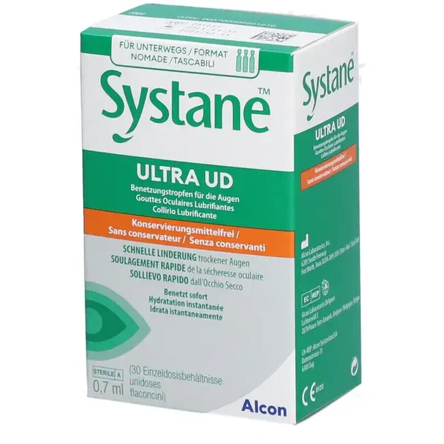 Systane Ultra UD Gouttes lubrifiantes ophtalmiques 0,7 ml, 30 comprimés, Alcon