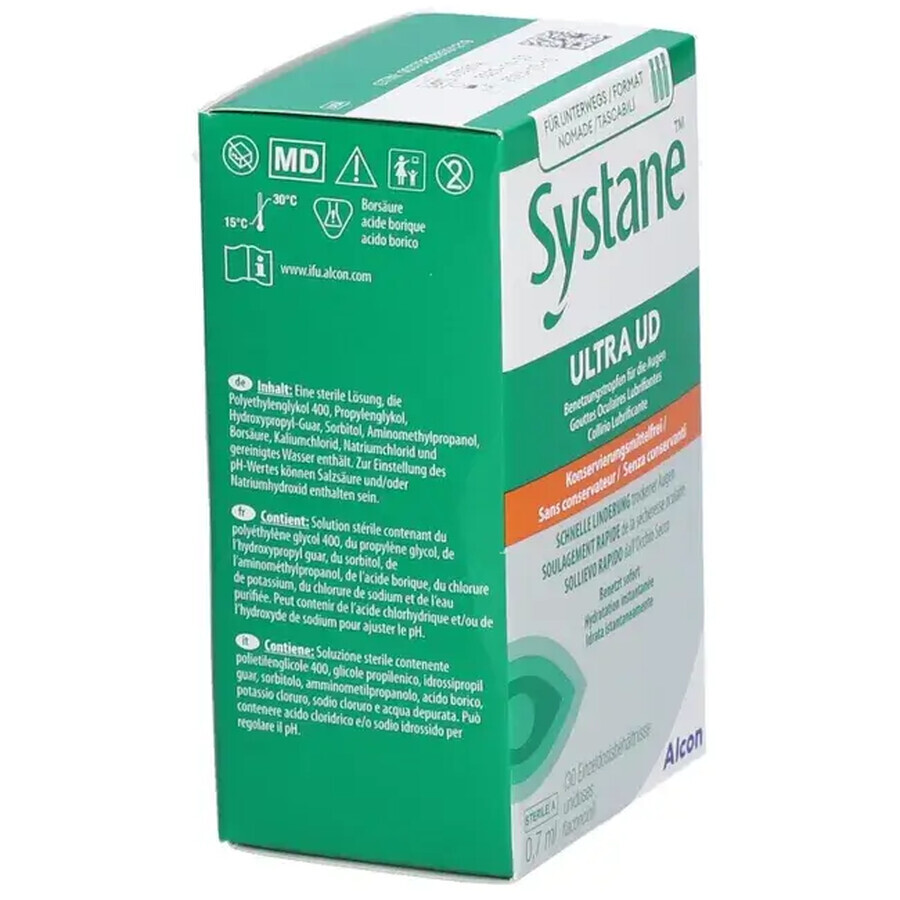 Systane Ultra UD Gouttes lubrifiantes ophtalmiques 0,7 ml, 30 comprimés, Alcon