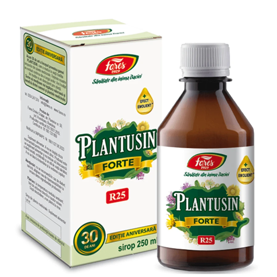 Plantusin Forte syrup, R25, 250 ml, Fares