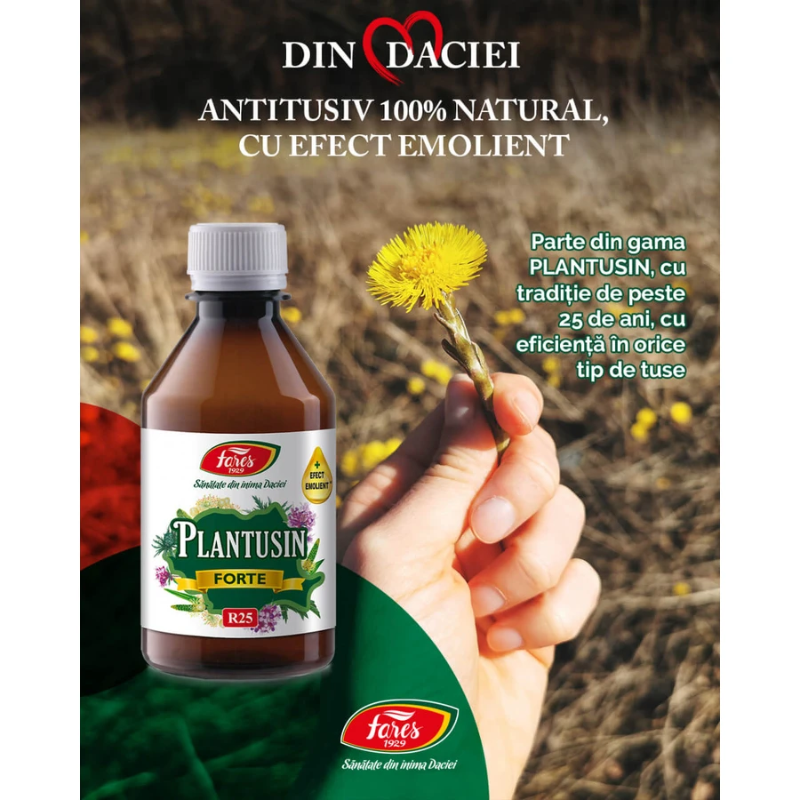 Plantusin Forte syrup, R25, 250 ml, Fares