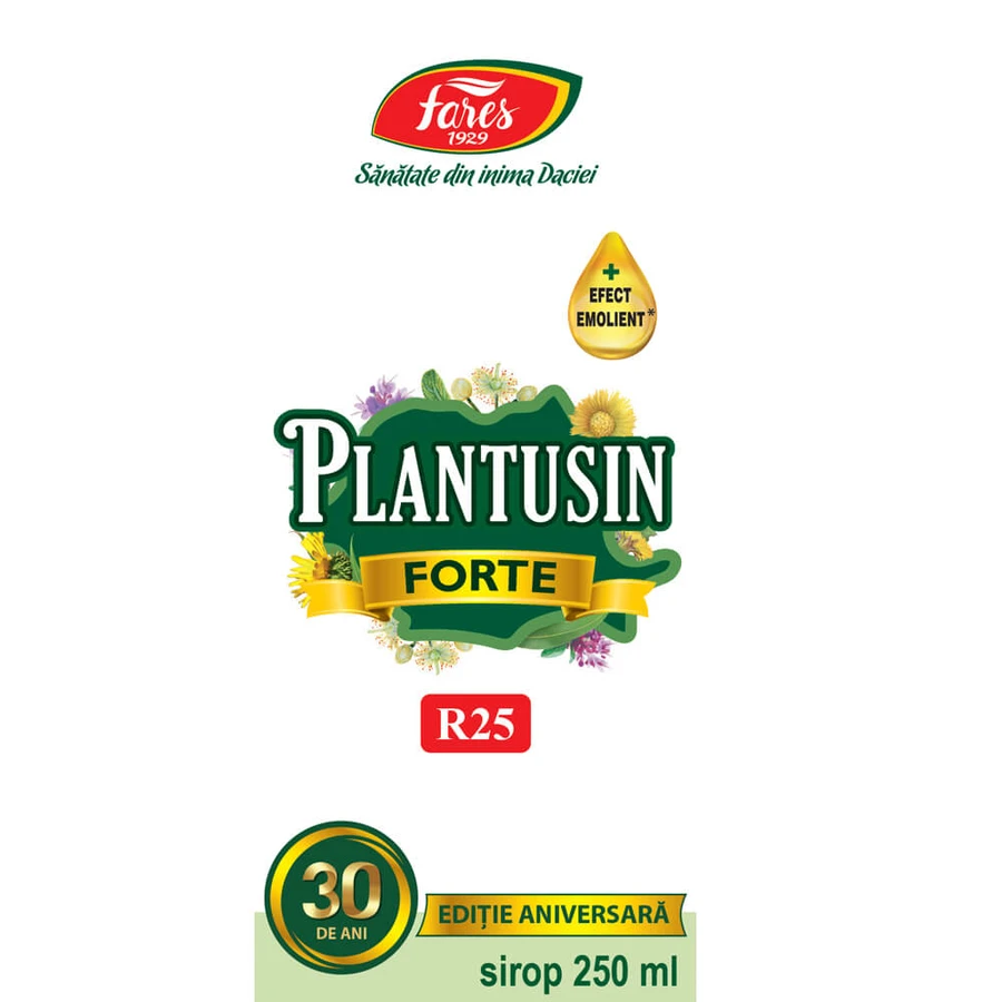 Plantusin Forte syrup, R25, 250 ml, Fares