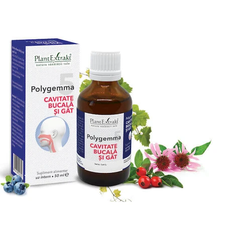 Polygemma 5, Boca y Garganta, 50 ml, Extracto Vegetal