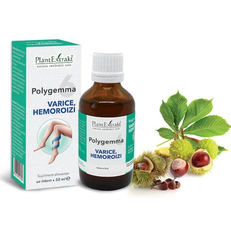 Polygemma 6 Varices y Hemorroides, 50 ml, Extracto Vegetal