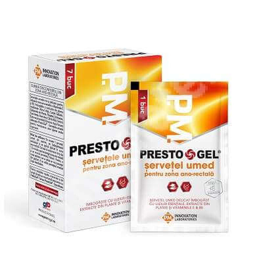 Buy Prestogel wet wipes, 7 pieces, Dan Pharm Prestogel wet wipes, 7 pieces, Dan Pharm