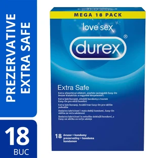 Condoms Extra Safe, 18 pieces, Durex