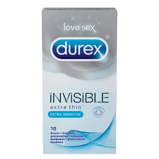 Condom Invisible Extra Thin Extra Sensitive, 10 pieces, Durex