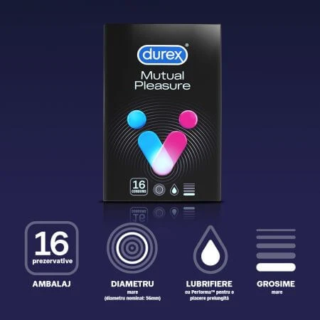 Condoms Mutual Pleasure, 16 pieces, Durex