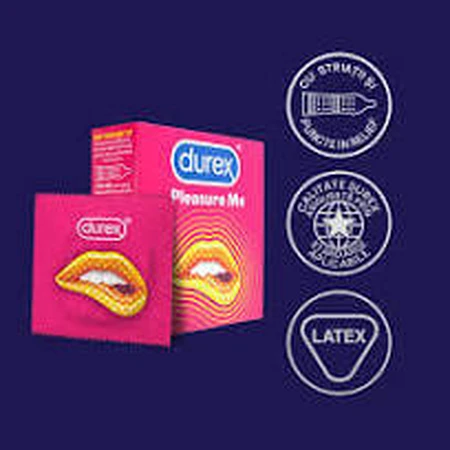 Preservativo Pleasure Me, 3 piezas, Durex