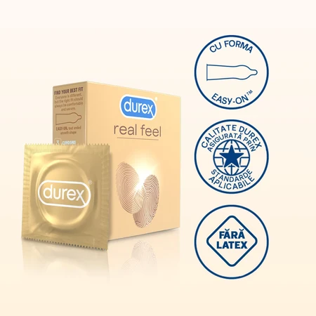 Condoom Real Feel, 3 stuks, Durex