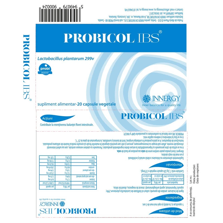 Probicol IBS, 20 pflanzliche Kapseln, Innergy