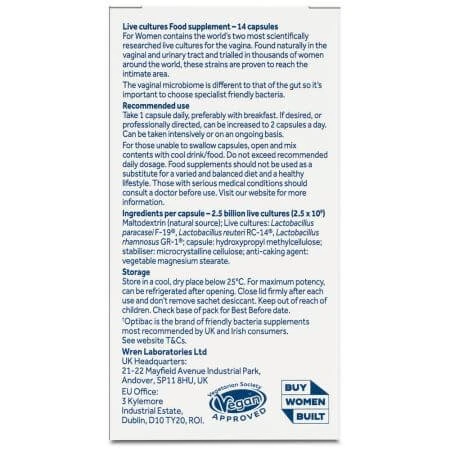 Probioticum voor vaginale flora, 14 capsules, OptiBac