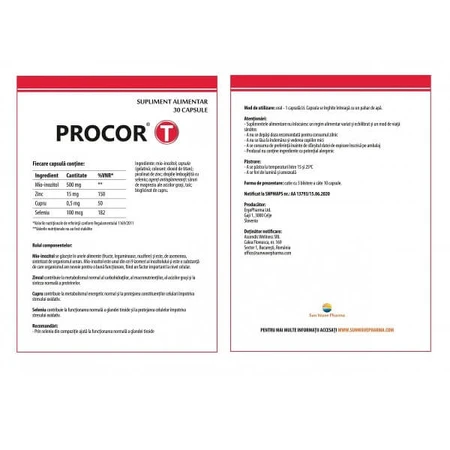Procor T, 30 cápsulas, Sun Wave Pharma