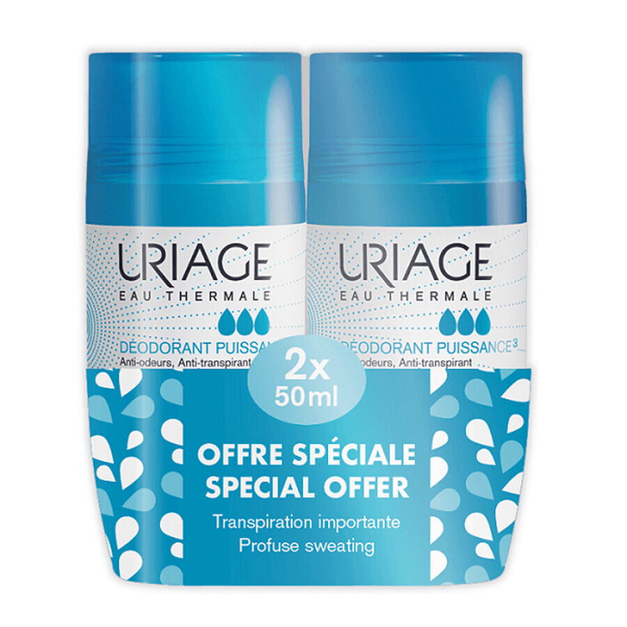 Buy Promo Deodorant roll-on Power, 50 + 50 ml, Uriage Promo Deodorant roll-on Power, 50 + 50 ml, Uriage