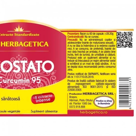 Prostato Curcumin95, 120 Kapseln, Herbagetica