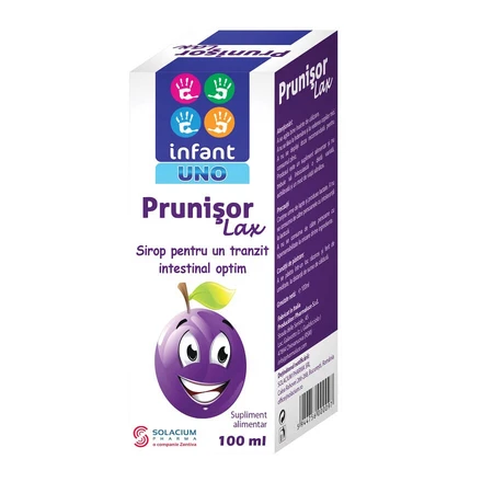 Prunişor Lax Infant Uno syrup for optimal intestinal transit, 100 ml, Labormed