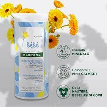 Beschermend babypoeder, 100 g, Klorane Baby