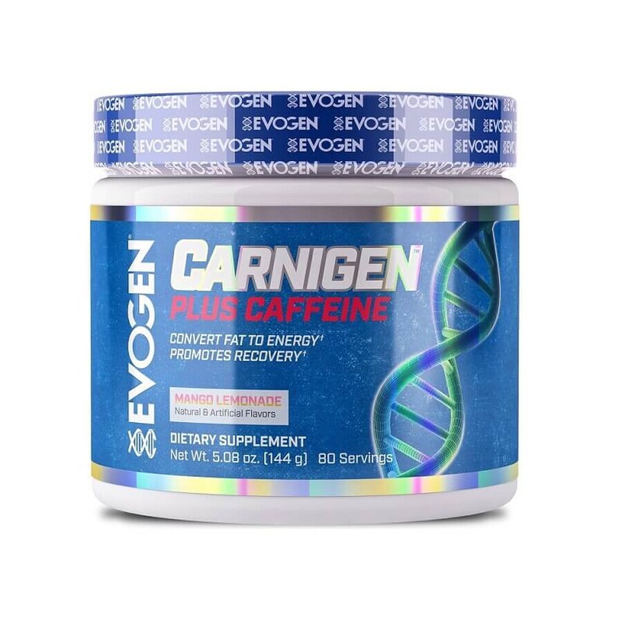 Carnigen lemonade and mango flavored powder, 81 g, Evogen