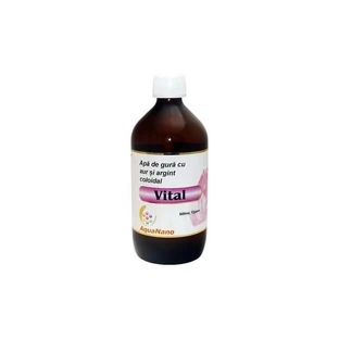 Enjuague bucal con plata y oro coloidal Vital 12 ppm AquaNano, 500 ml, Sc Aghoras Invent