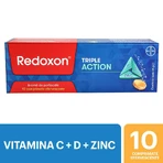 Redoxon Triple Action, vitamines voor geavanceerde ondersteuning van het immuunsysteem, 10 tabletten, Bayer