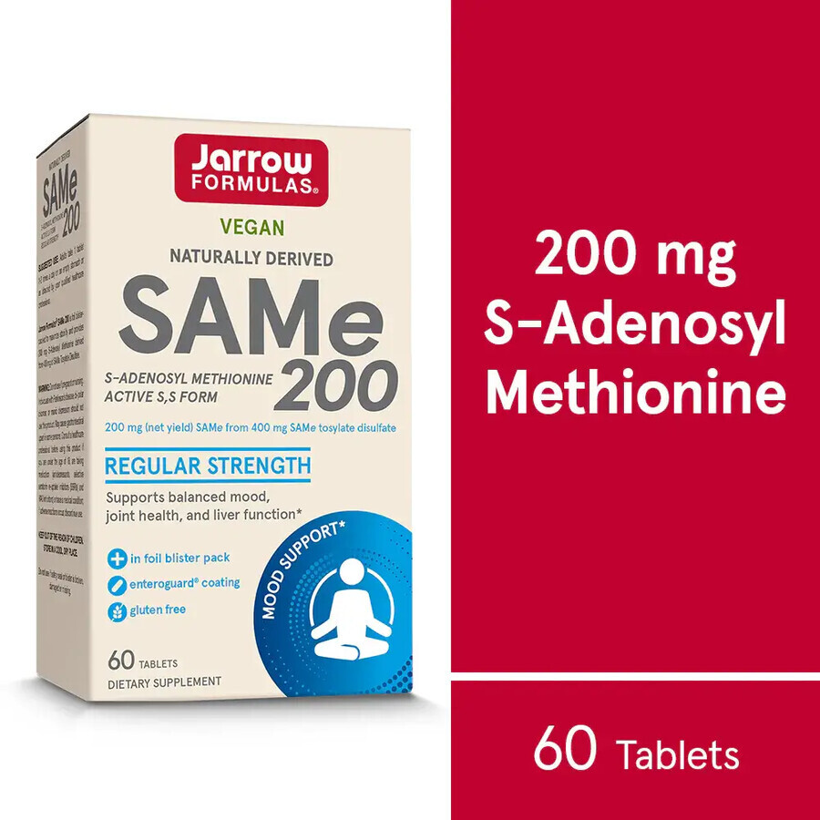 Sam-e Full Potency 200mg Jarrow Formulas, 60 tablet, Secom