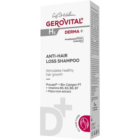 Gerovital H3 Derma+ Champú anticaída, 200 ml